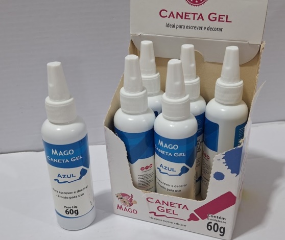CANETA GEL AZUL 60GR UND